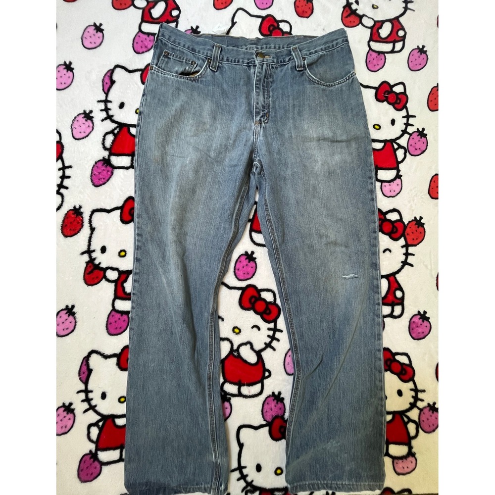 Vintage Light Wash Carhartt Distressed Denim Jeans